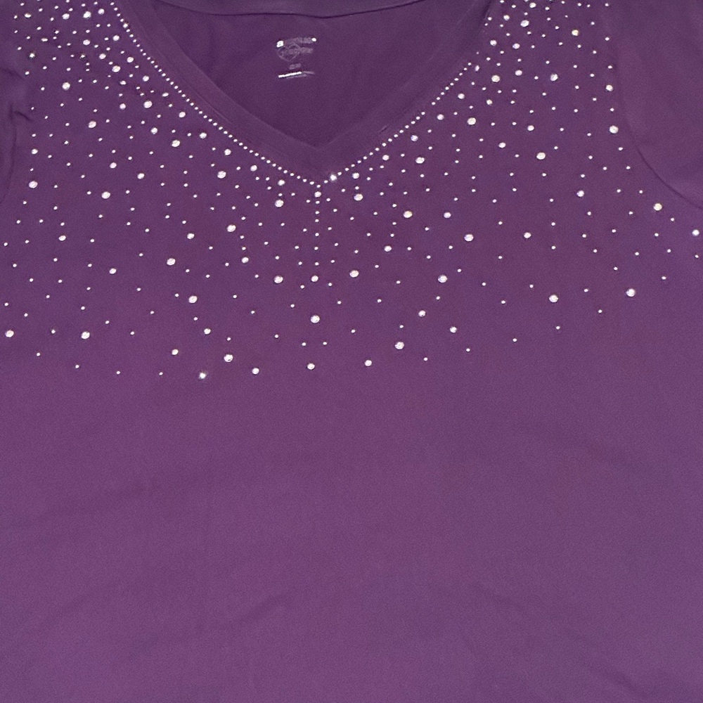 Purple Rhinestone Tee - Picture 2 of 7